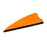 One orange Q2i Fusion-II 2.1-inch vane with a black base. The Ten Zone Archery logo is visible as a watermark over the image.