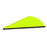 One neon yellow Q2i Rapt-X vane with a black base. The Ten Zone Archery logo is visible as a watermark over the image.