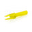 Closeup image of one yellow EV-T slim diameter nock by Evolusion Arrows from Ten Zone Archery