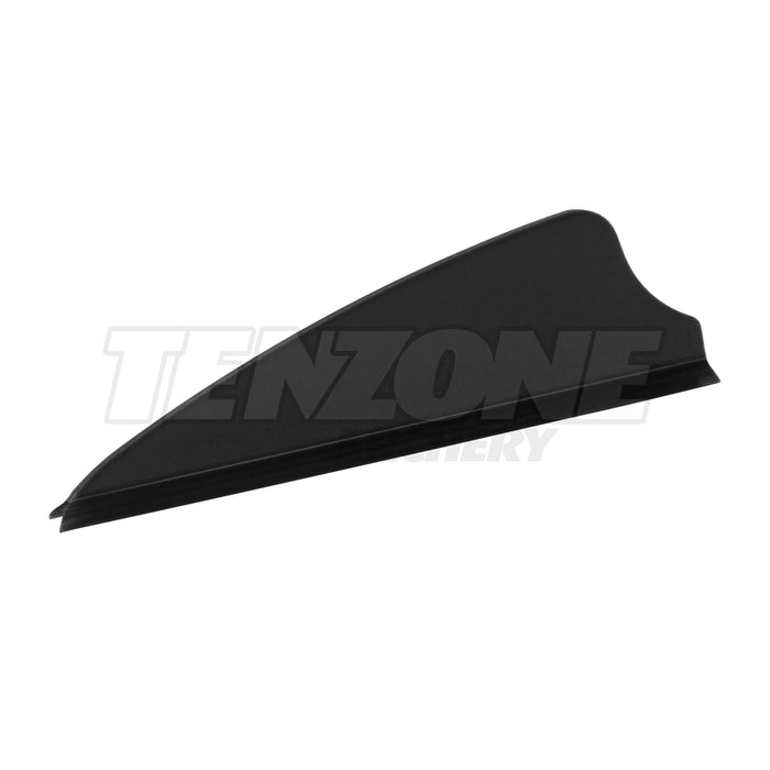 One black Q2i Fusion-II 2.1-inch vane with a black base. The Ten Zone Archery logo is visible as a watermark over the image.