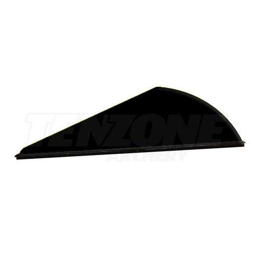 One black Q2i Rapt-X vane with a black base. The Ten Zone Archery logo is visible as a watermark over the image.