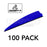 One blue Q2i X-II 3-inch vane with a black base. The image includes the Fusion X-II logo and these words: 100 PACK. The Ten Zone Archery logo is visible as a watermark over the image.