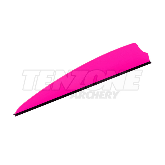 One pink Q2i X-II 3-inch vane with a black base. The Ten Zone Archery logo is visible as a watermark over the image.